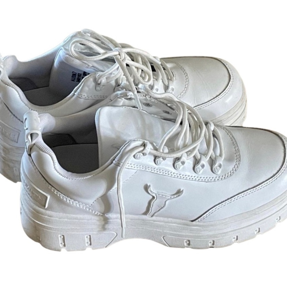 Windsor Lux white leather , they originally $169 on page